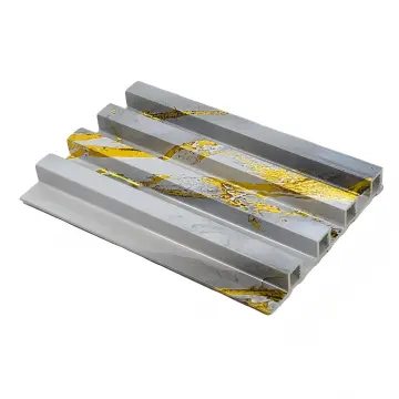 Source factory WPC wall panels with customizable metal wave texture