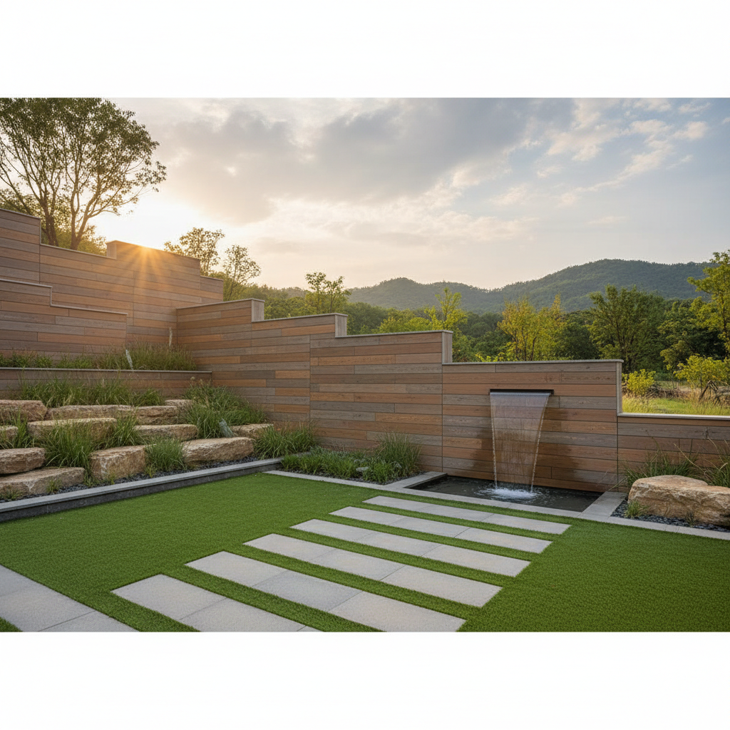 WPC Great Wall Panel For Durable Outdoor Landscaping
