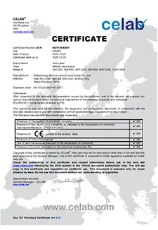 Plasterboard Certificate 5
