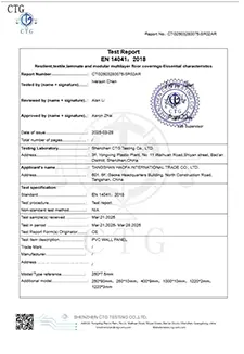 PVC Wall Panel Certificate 2